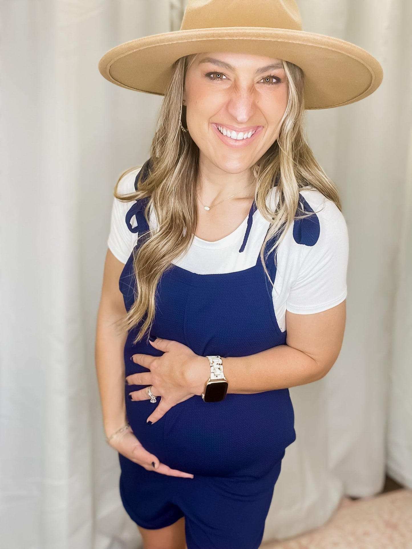 Maternity Overalls Navy - The Bump & Company LLC