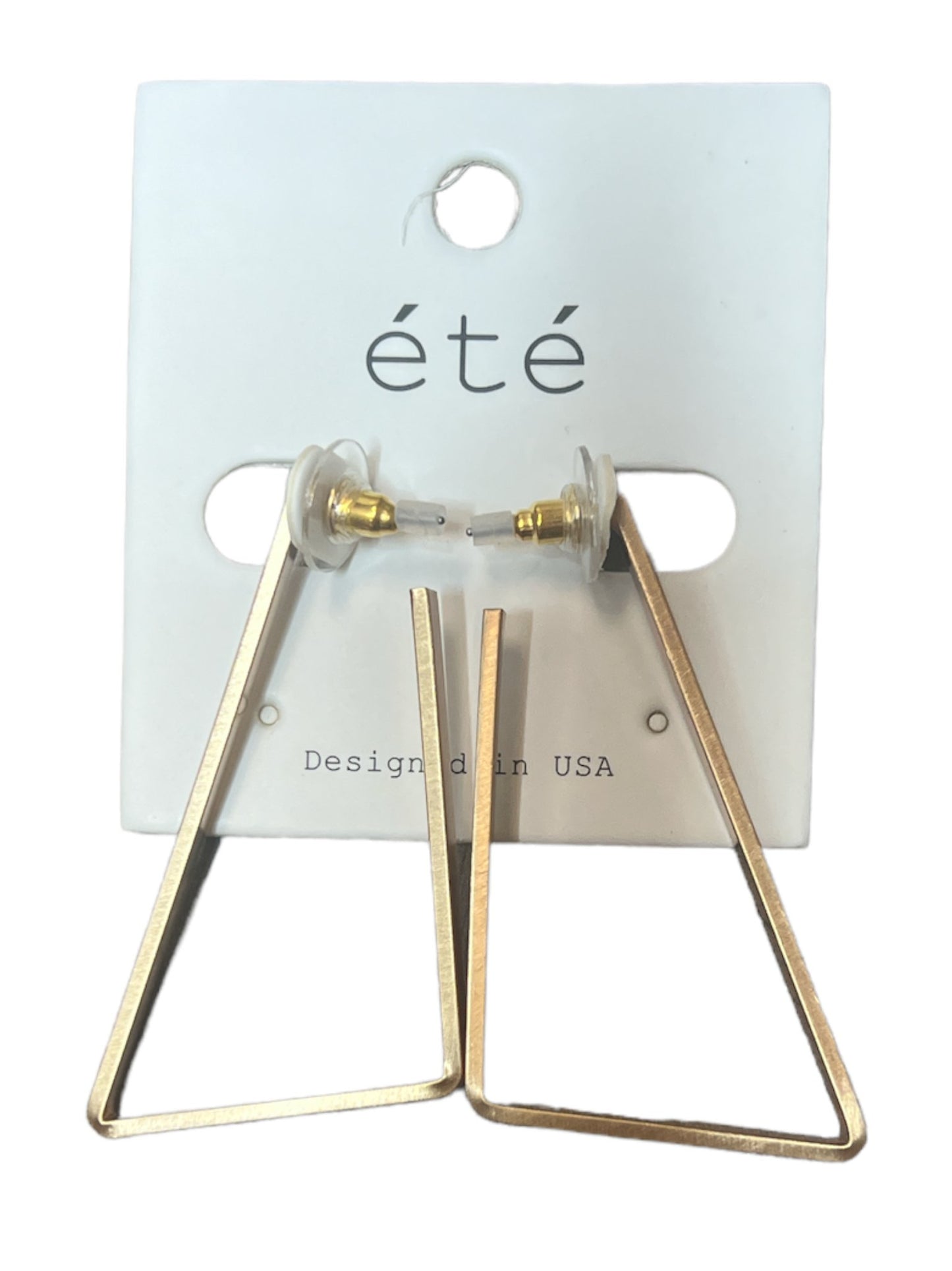 Slanted Triangle Gold Earrings - The Bump & Company LLC