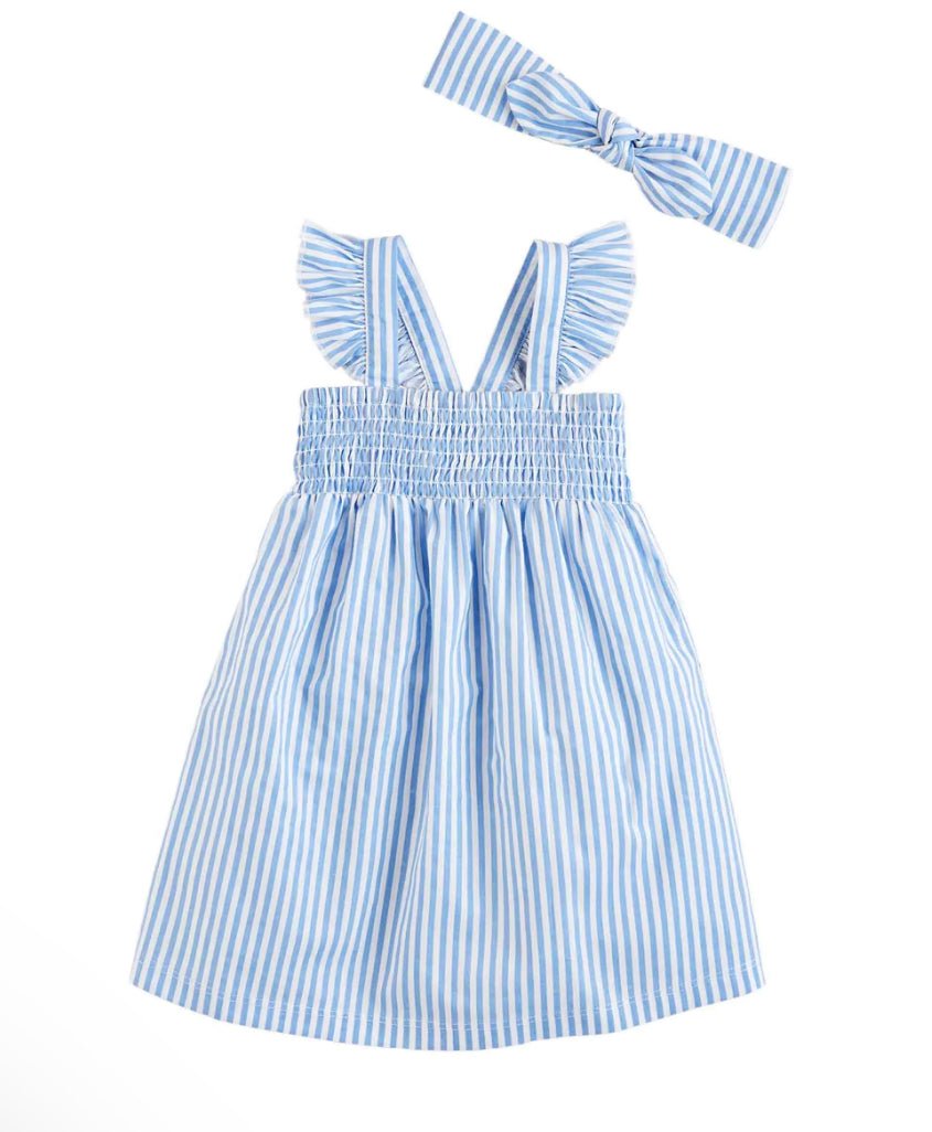 Smocked Sundress Mini with Headband - The Bump & Company LLC