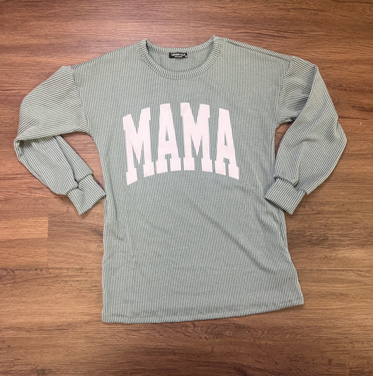 Olive Green Mama Sweater