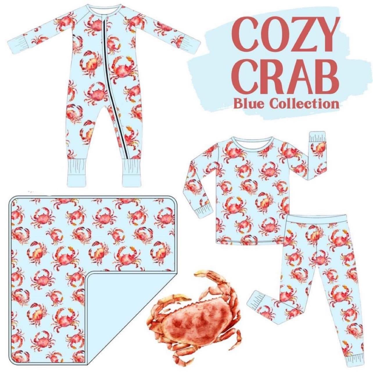 Cozy Crab Bamboo Pjs Double Zipper - The Bump & Company LLC