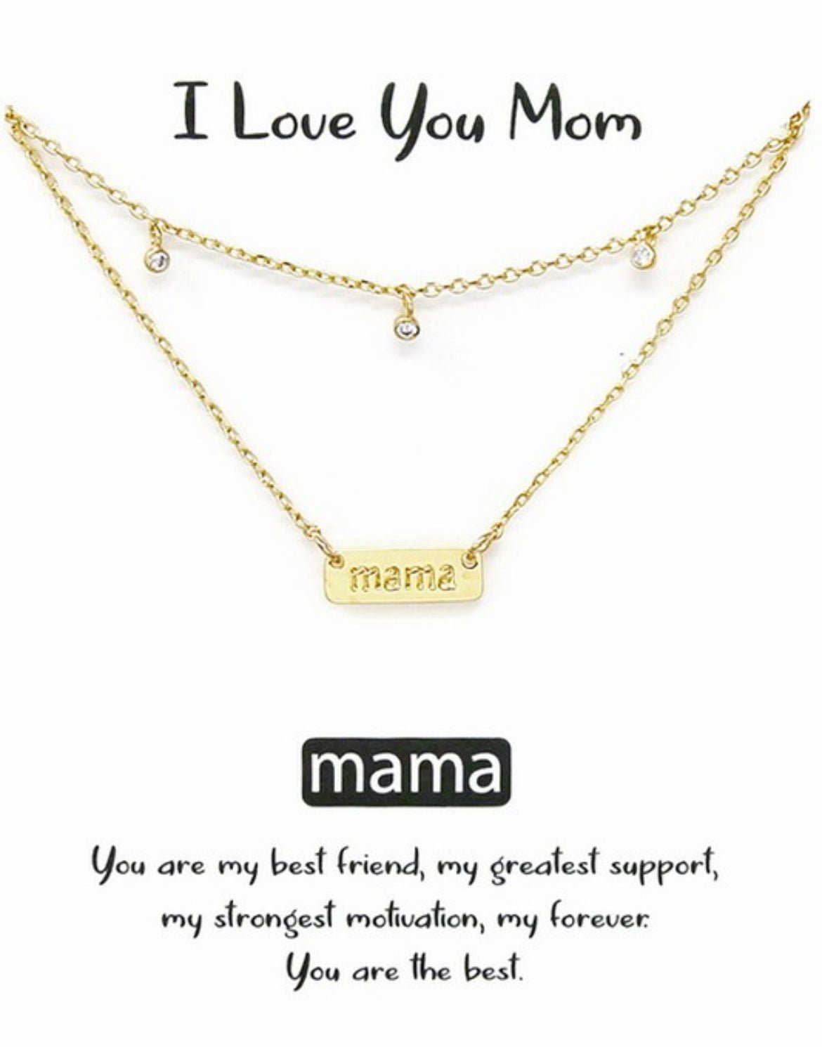 Double Layer Mama Necklace - The Bump & Company LLC