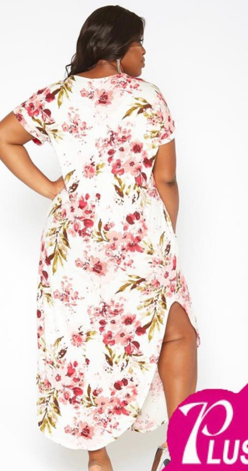 Floral Side Slit Dress - The Bump & Company LLC