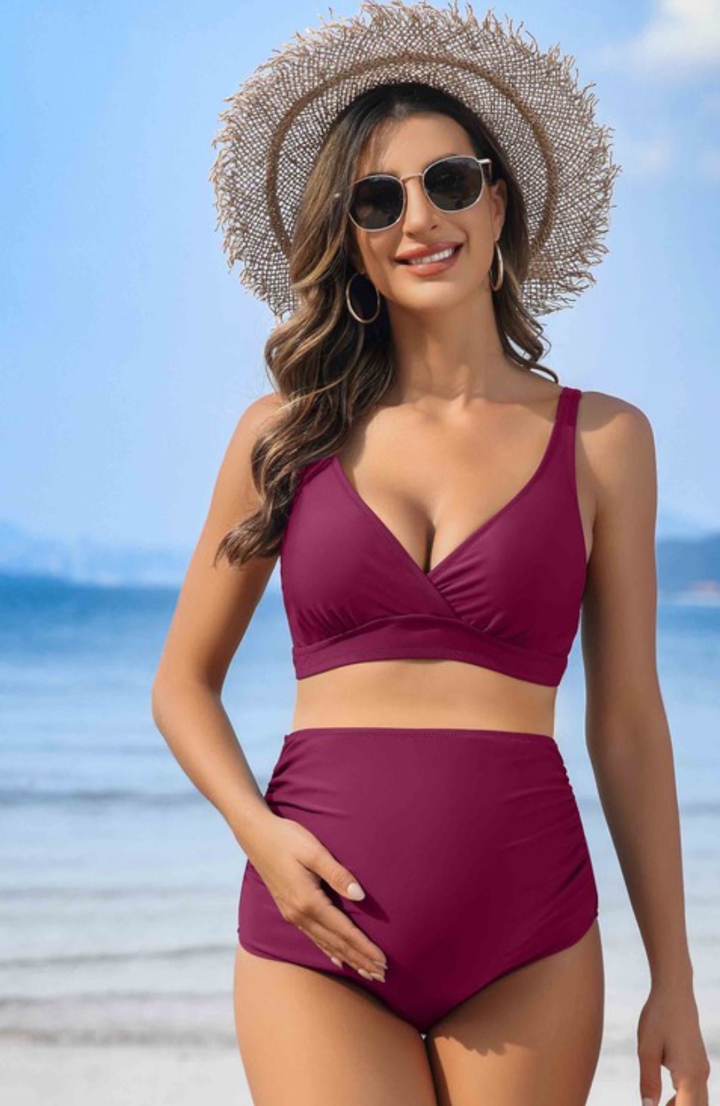 Fuschia 2 Piece Swimsuit - The Bump & Company LLC