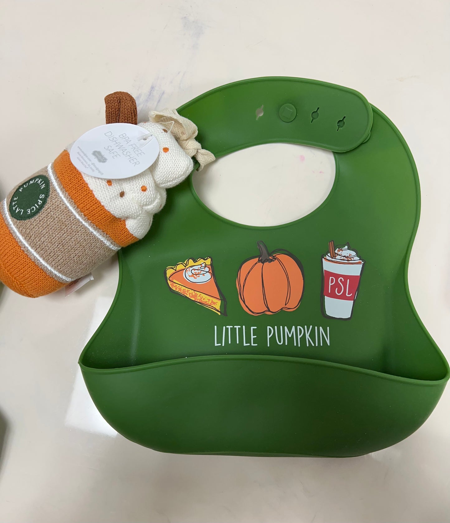 Little Pumpkin Rubber Bib