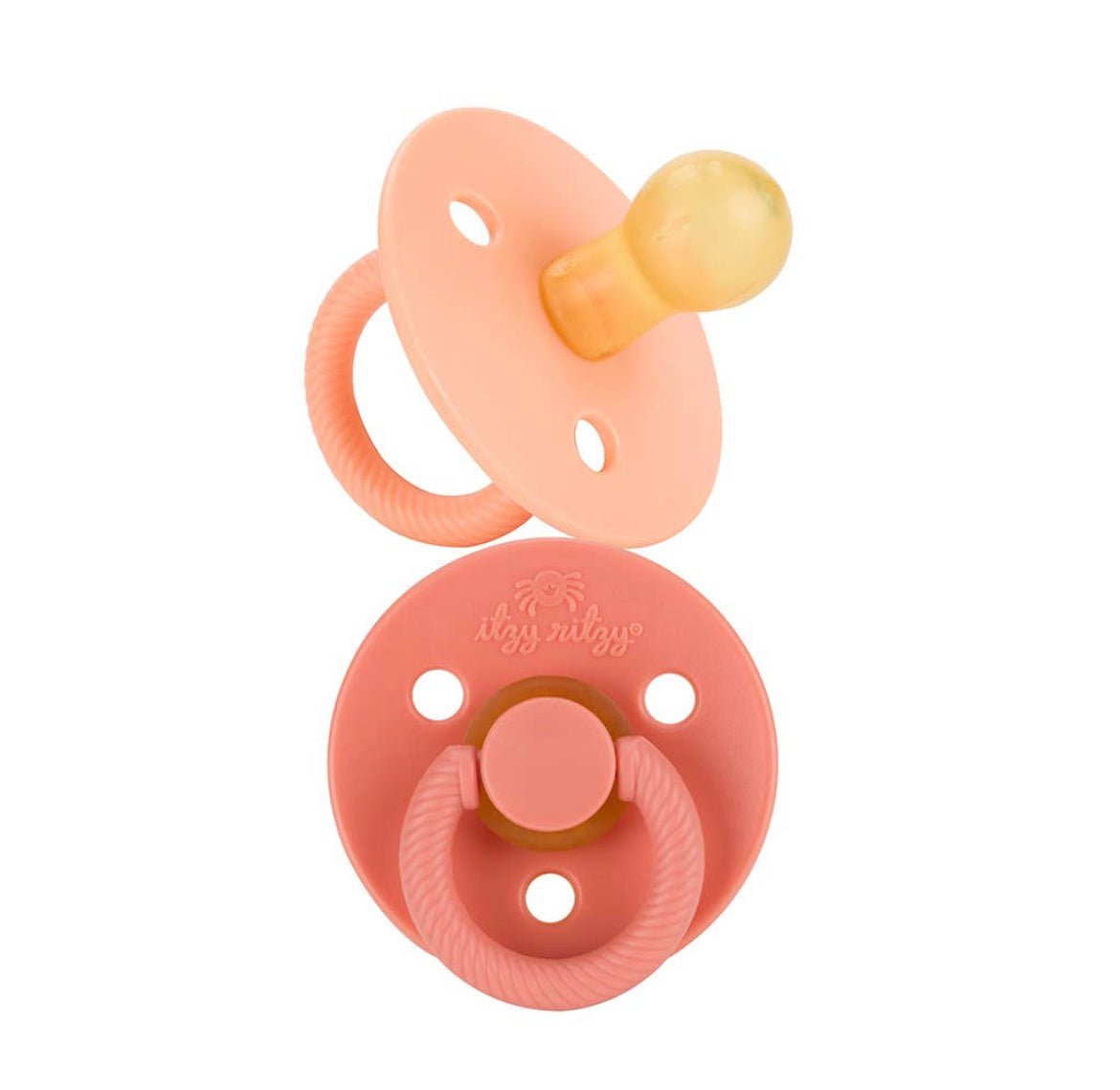 Itzy Soother Natural Rubber Pacifier Set Apricot & Terracotta - The Bump & Company LLC