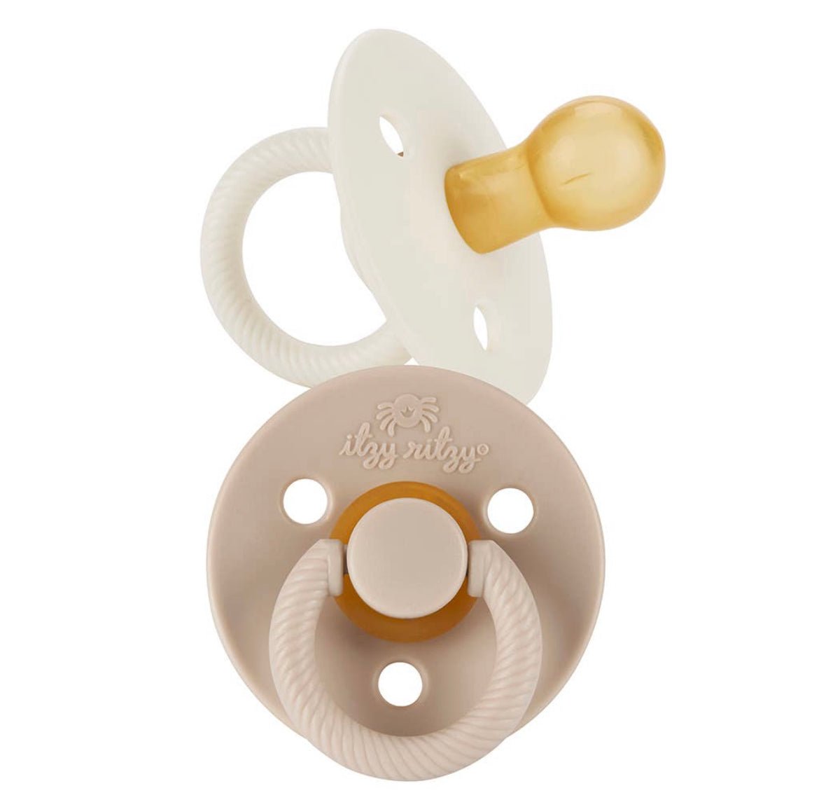 Itzy Soother Natural Rubber Pacifier Set Coconut & Toast - The Bump & Company LLC