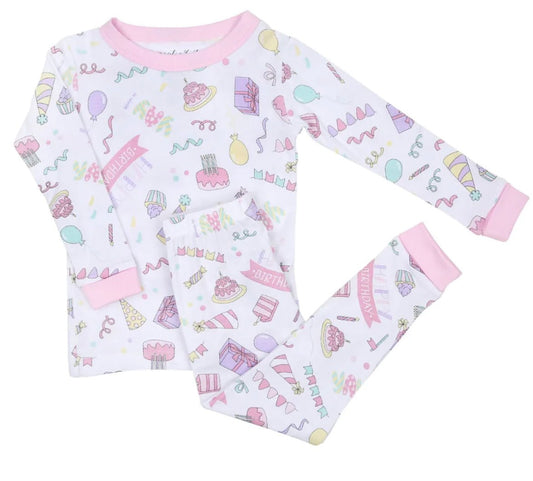 My Birthday 2 Piece Pajama Set in Pink - The Bump & Company LLC