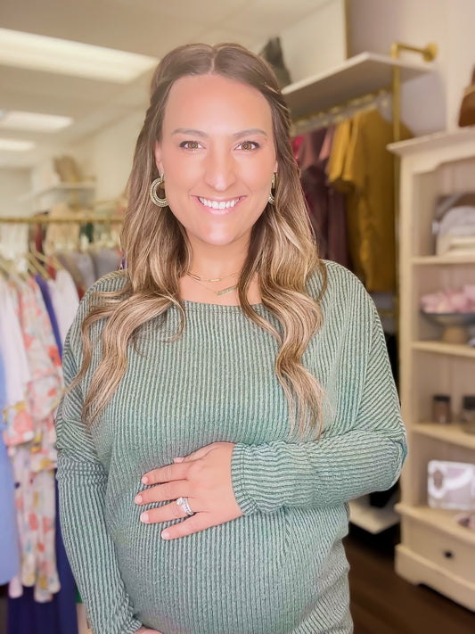 Olive Sweater Weather Top - The Bump & Company LLC