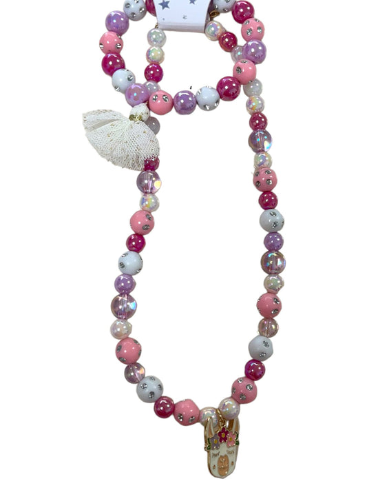 Purple Unicorn Necklace & Bracelet Set - The Bump & Company LLC