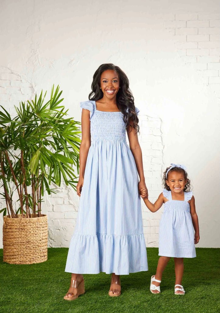 Smocked Sundress Mini with Headband - The Bump & Company LLC